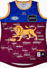 Load image into Gallery viewer, BRISBANE LIONS “2025 Premiers” Squad Signed Jumper & Photos/Medals Collage Display