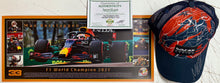 Load image into Gallery viewer, MAX VERSTAPPEN Signed F1 Red Bull Racing Cap & Championship Print