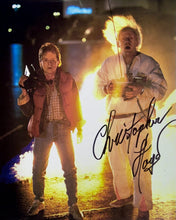Load image into Gallery viewer, BACK TO THE FUTURE - Michael J Fox, Christopher Lloyd, Tom Wilson, Lea Thompson, Jeffrey Weissman, Claudia Wells & Elisabeth Shue Signed Photo & Cards Collage Display
