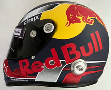 Load image into Gallery viewer, Close-up of Max Verstappen’s signature on F1 helmet
