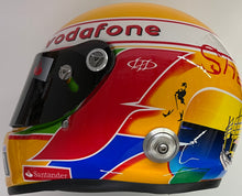 Load image into Gallery viewer, Lewis Hamilton signed 1:1 Mercedes F1 helmet display