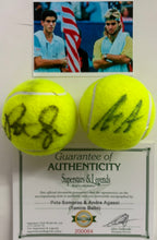 Load image into Gallery viewer, Acrylic display for Pete Sampras and Andre Agassi balls