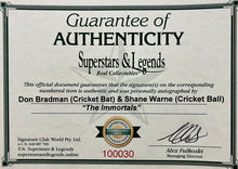 Load image into Gallery viewer, Cricket legends Bradman Certified Memrabilia