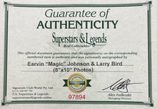 Load image into Gallery viewer, Framed Superstars & Legends Magic Johnson and Larry Bird photo