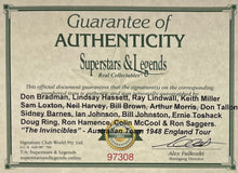 Load image into Gallery viewer, Bradman-signed 1948 Invincibles team cricket bat, COA