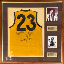 Load image into Gallery viewer, Dermott Brereton & Don Scott signed Hawks jumper display