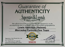 Load image into Gallery viewer, Mercedes F1 Lewis Hamilton signed helmet collectible