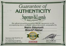 Load image into Gallery viewer, MARCO SIMONCELLI 1:1 scale MotoGP helmet replica display