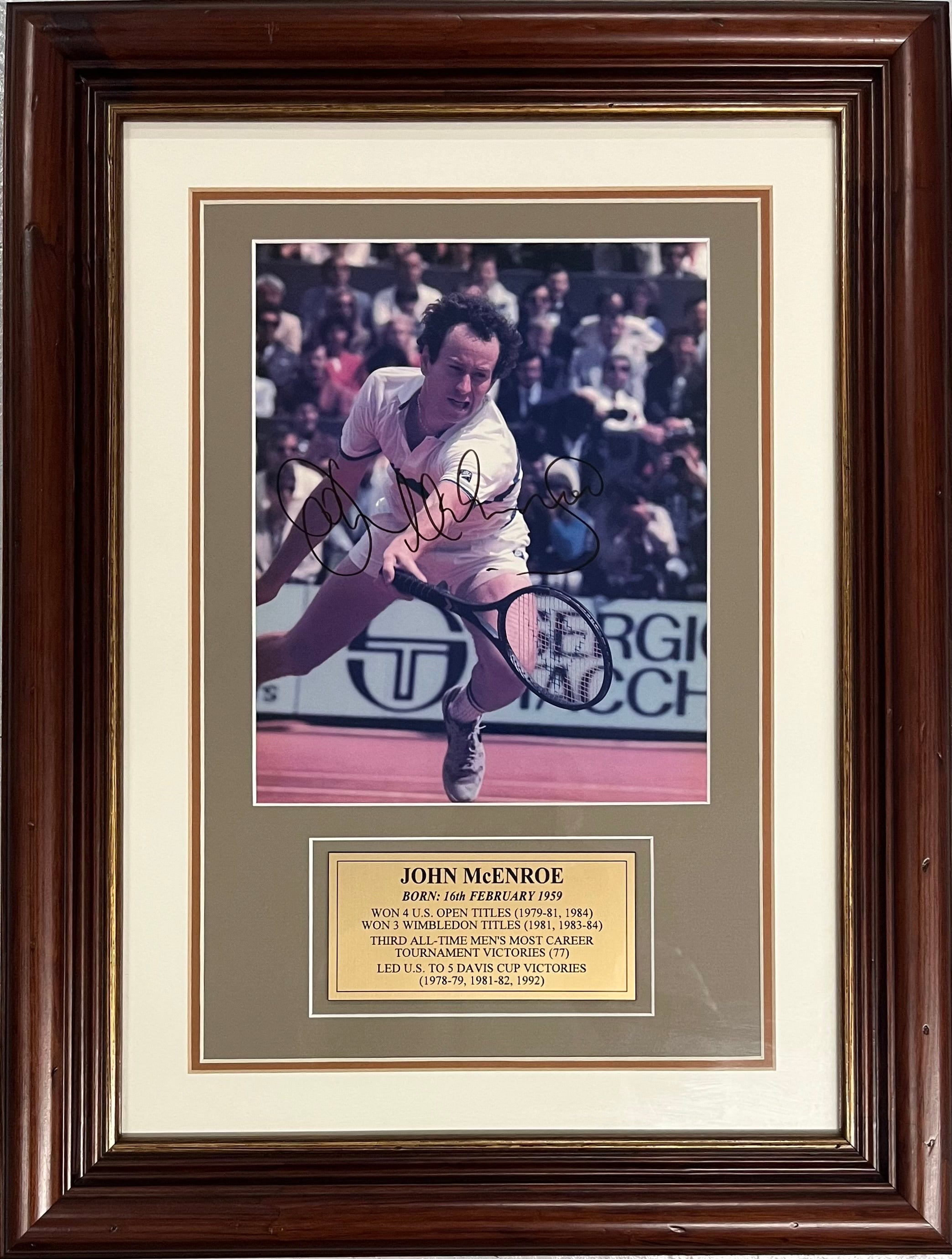 John McEnroe Signed Photo Display | Framed Collectible  display picture 3