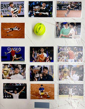 Load image into Gallery viewer, CARLOS ALCARAZ Signed Tennis Ball & Photo Collage Display