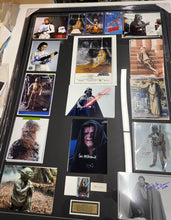 Load image into Gallery viewer, STAR WARS - HAMILL, FISHER, FORD, GUINNESS, DANIELS, BAKER, PROWSE, JONES, MAYHEW, BULLOCH, McDIARMID, WILLIAMS, OZ & GOFFE Signed Display