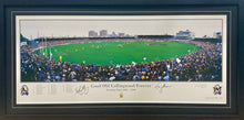 Load image into Gallery viewer, NATHAN BUCKLEY & TONY SHAW Signed “Good Old Collingwood Forever" Panoramic Print Display
