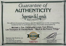 Load image into Gallery viewer, BACK TO THE FUTURE - Michael J Fox, Christopher Lloyd, Tom Wilson, Lea Thompson & Claudia Wells Signed Photo Collage Display