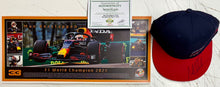 Load image into Gallery viewer, MAX VERSTAPPEN Signed F1 Red Bull Racing Cap & Championship Print