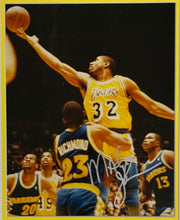 Load image into Gallery viewer, Magic Johnson and Larry Bird NBA memorabilia display