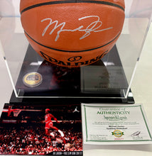 Load image into Gallery viewer, Authentic MICHAEL JORDAN autographed basketball display