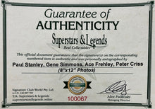 Load image into Gallery viewer, KISS band autographed photos display framed