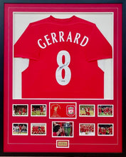 Load image into Gallery viewer, Steven Gerrard Signed Liverpool Jersey Display