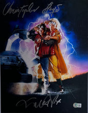 Load image into Gallery viewer, Michael J Fox & Christopher Lloyd signed photo display