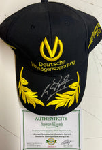 Load image into Gallery viewer, MICHAEL SCHUMACHER Signed Scuderia Ferrari Cap & Championship Print