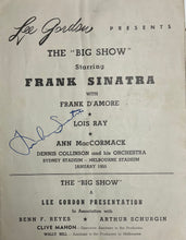 Load image into Gallery viewer, Frank Sinatra signed program and playing cards