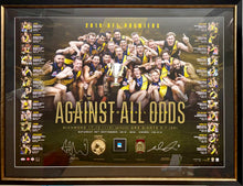 Load image into Gallery viewer, DUSTIN MARTIN & TRENT COTCHIN “Against All Odds” Signed Lithograph Display
