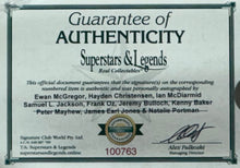 Load image into Gallery viewer, STAR WARS “Prequel Trilogy” - Ewan McGregor, Hayden Christensen, lan McDiarmid, Samuel L. Jackson, Frank Oz, Jeremy Bulloch, Kenny Baker, Peter Mayhew, James Earl Jones & Natalie Portman Signed “Revenge Of The Sith” Poster Display