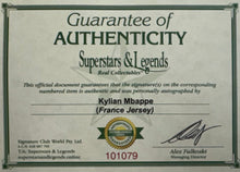 Load image into Gallery viewer, KYLIAN MBAPPE Signed France Jersey & Photo Collage Display