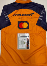 Load image into Gallery viewer, LANDO NORRIS & OSCAR PIASTRI Dual Signed McLaren F1 Team Shirt