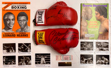 Load image into Gallery viewer, SUGAR RAY LEONARD, ROBERTO DURAN, THOMAS HEARNS & MARVIN HAGLER, “Four Kings” Signed Boxing Gloves Display1