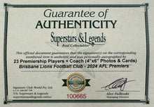 Load image into Gallery viewer, BRISBANE LIONS “2024 Premiers” Team Signed Photos & Poster Collage Display