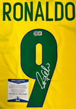Load image into Gallery viewer, Unframed 1998 World Cup jersey autographed by Ronaldo