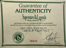 Load image into Gallery viewer, Mike Tyson signed photo collage with certification