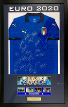 Load image into Gallery viewer, Italy EURO 2020 Champions Signed Jersey Display