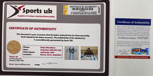 Load image into Gallery viewer, Signed Pele Brazil and Maradona Argentina framed jerseys