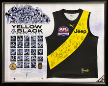 Load image into Gallery viewer, RICHMOND TIGERS “Back To Back in Yellow & Black” Team Signed Jumper Display
