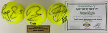 Load image into Gallery viewer, ROGER FEDERER, RAFAEL NADAL & NOVAK DJOKOVIC Signed Tennis Balls in Display Box