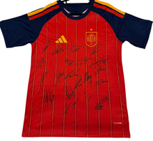 Load image into Gallery viewer, SPAIN “2026 World Cup Champions” Team Signed Jersey & Card Collage Display