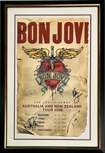Load image into Gallery viewer, Bon Jovi signed Lost Highway tour poster display