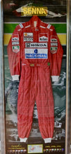 Load image into Gallery viewer, AYRTON SENNA Signed Adelaide F1 Commemorative Envelope & Race Suit Display
