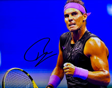Load image into Gallery viewer, ROGER FEDERER, RAFAEL NADAL & NOVAK DJOKOVIC Signed Photos & Balls Collage Display