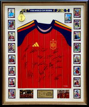 Load image into Gallery viewer, SPAIN “2026 World Cup Champions” Team Signed Jersey & Card Collage Display