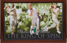 Load image into Gallery viewer, SHANE WARNE Signed Cricket Card & Print Display