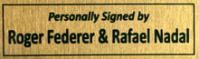 Load image into Gallery viewer, ROGER FEDERER & RAFAEL NADAL Signed Tennis Ball in Display Box