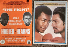 Load image into Gallery viewer, SUGAR RAY LEONARD, ROBERTO DURAN, THOMAS HEARNS & MARVIN HAGLER, “Four Kings” Signed Boxing Gloves Display1