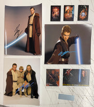 Load image into Gallery viewer, STAR WARS “Prequel Trilogy” - Ewan McGregor, Hayden Christensen, Jake Lloyd & Ray Park Signed Photos/Card Collage Display