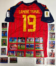 Load image into Gallery viewer, LAMINE YAMAL “2026 World Cup Champion” Signed Spain Jersey & Photo Collage Display