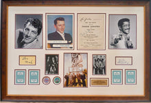 Load image into Gallery viewer, The Rat Pack signed program and cards collage display