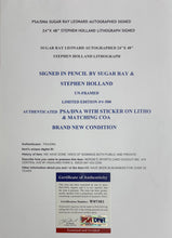 Load image into Gallery viewer, SUGAR RAY LEONARD Signed Stephen Holland Lithograph Display