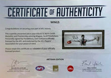 Load image into Gallery viewer, Full-size Scott Pendlebury AFL wings poster signed by Pendles